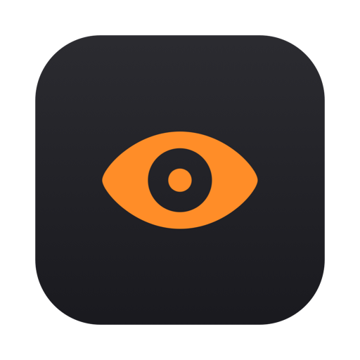 Mara app icon — an orange eye on a dark rounded square