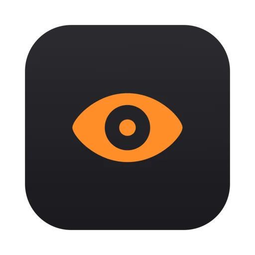 Mara app icon — an orange eye on a dark rounded square