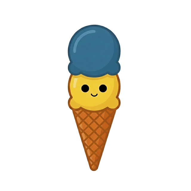 scoop-uv mascot — a smiling ice cream cone