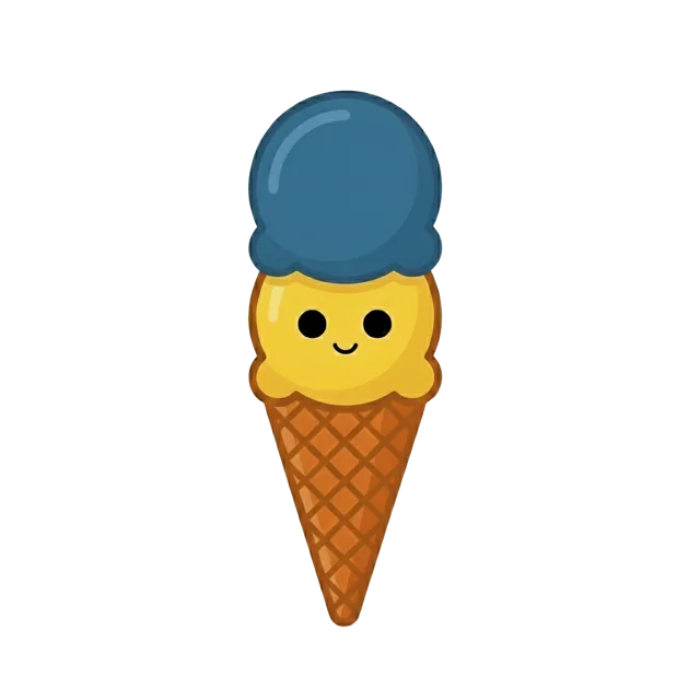 scoop-uv mascot — a smiling ice cream cone